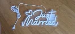 LED Schild Just Married, NEU