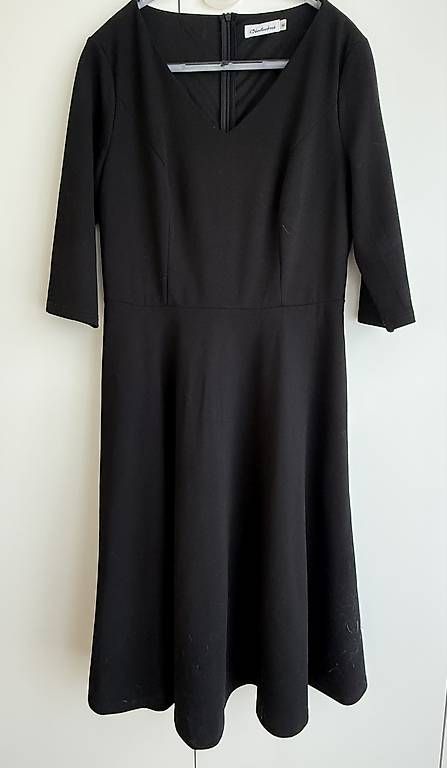 Vestiti: Schwarzes Kleid mit 3/4-Ärmel, Gr XL – Usato da Zürich venduto da mel_v8qp