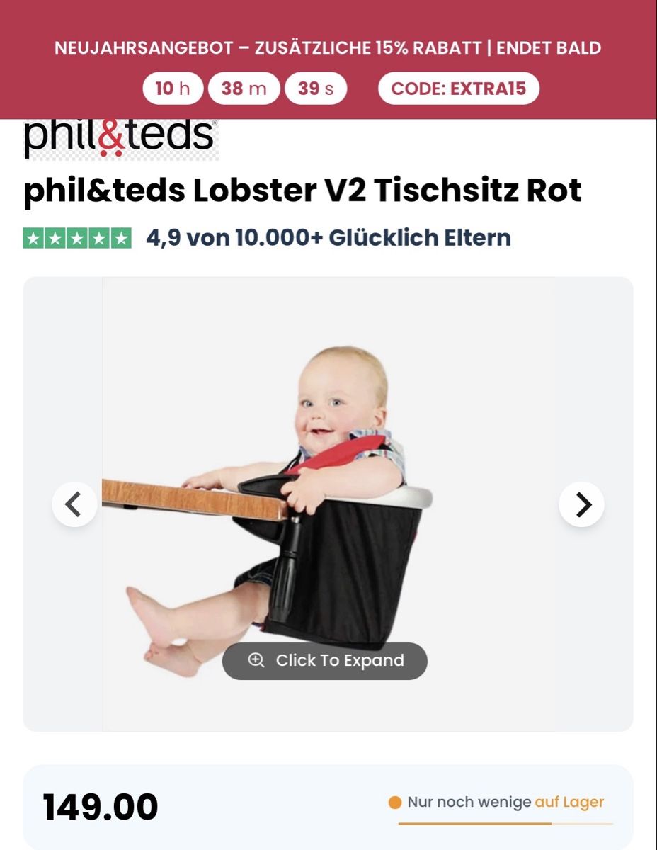 Phil & Teds Hochstühle: Phil& Teds Lobster – Gebraucht aus Horw von malvengirl
