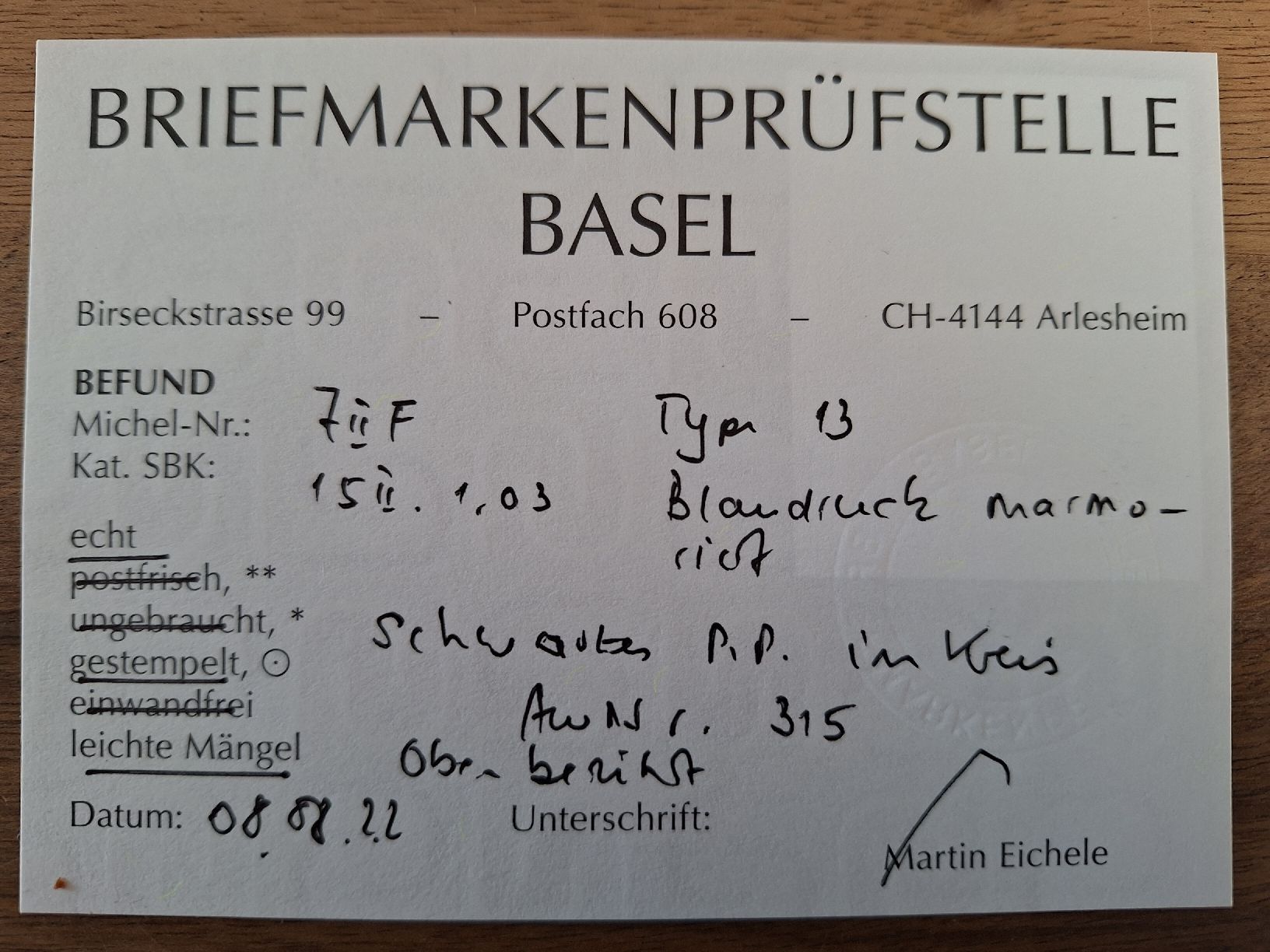 Tutti i francobolli: Rayon 15II Typ 13 / 15II.1.03 – Usato da Balgach venduto da SIMEON27 3