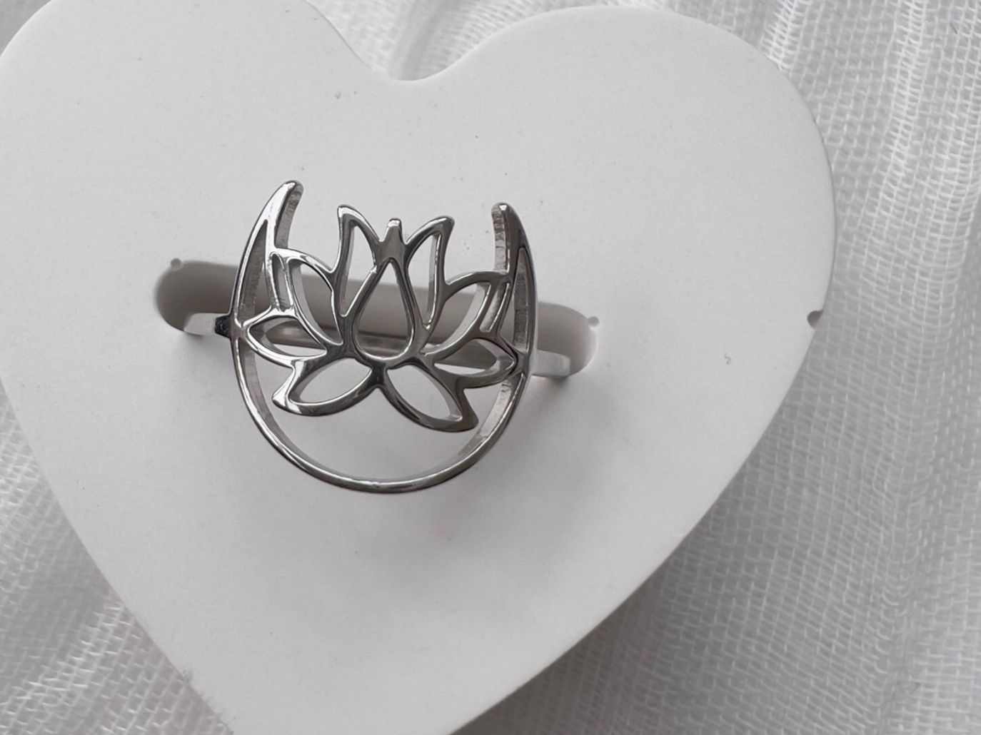 Anelli: Bague Lotus - Lotus Edelstahlring – Nuovo (secondo la descrizione) da Pully venduto da sunaddict 1