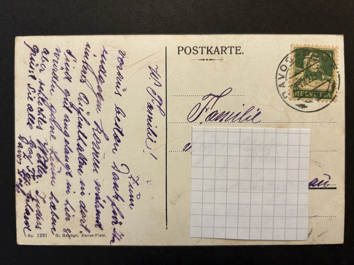 Cartoline postali: Davos-Dorf Litho 1922 – Usato da Fanas venduto da Alessio11 1