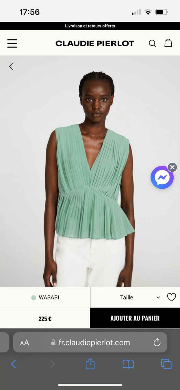 Claudie Pierlot Chemisiers: Claudie Pierlot plissierte Bluse – D'occasion à St-George par alaixee 3