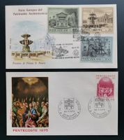 Vatikan Briefmarken 2 schöne FDC 1975