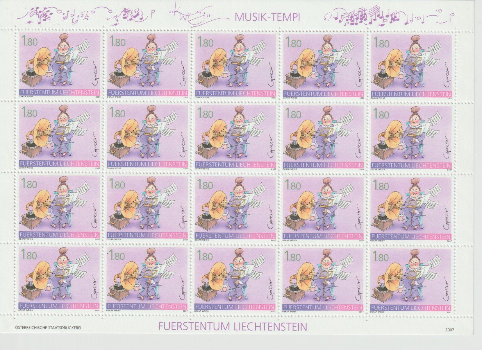 Tous les timbres: Musik-Tempi 1 KB ** – Neuf (Voir description) à Lausanne par Whorvath