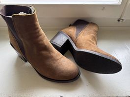 Stiefeletten Damen Wildleder Ankel Boots Grösse 39 braun