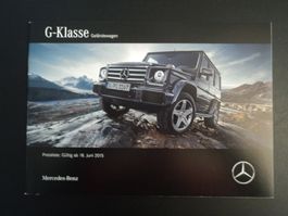 Prospekt Preisliste Mercedes-Benz G-Klasse 2015 mit AMG G65
