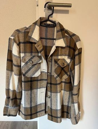 Hemd kariert braun beige Grösse XS