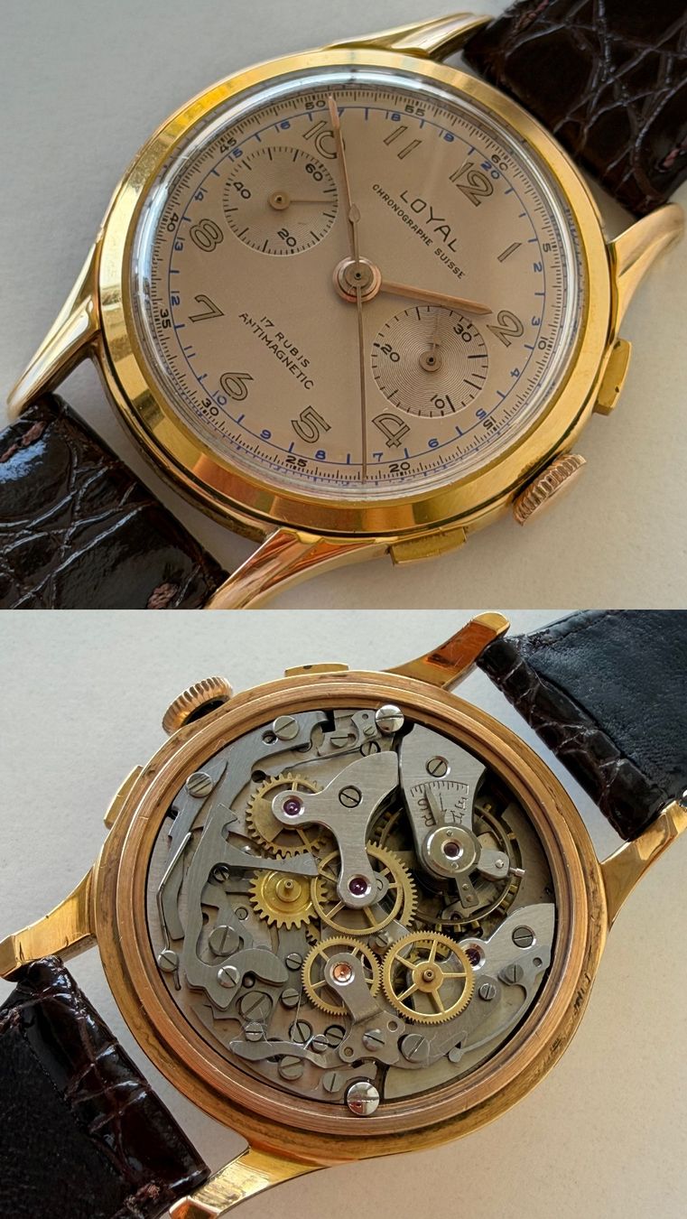 Swiss Orologi: Chronograph Loyal 17 Rubis Antimagnetic Herren – Difettoso da Winterthur venduto da senn-ismaili