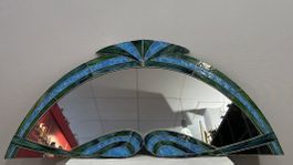 Vintage Art déco mirror halbkreisförmige Wandspiegel