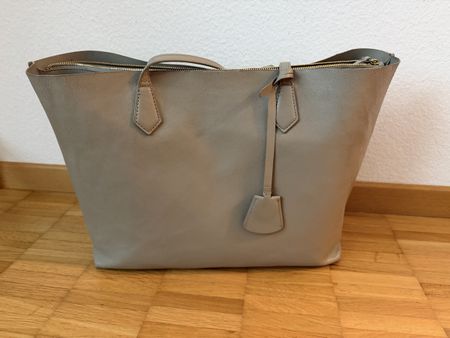 Hallhuber Tasche Shopper beige gebraucht mit Gebrauchsspuren