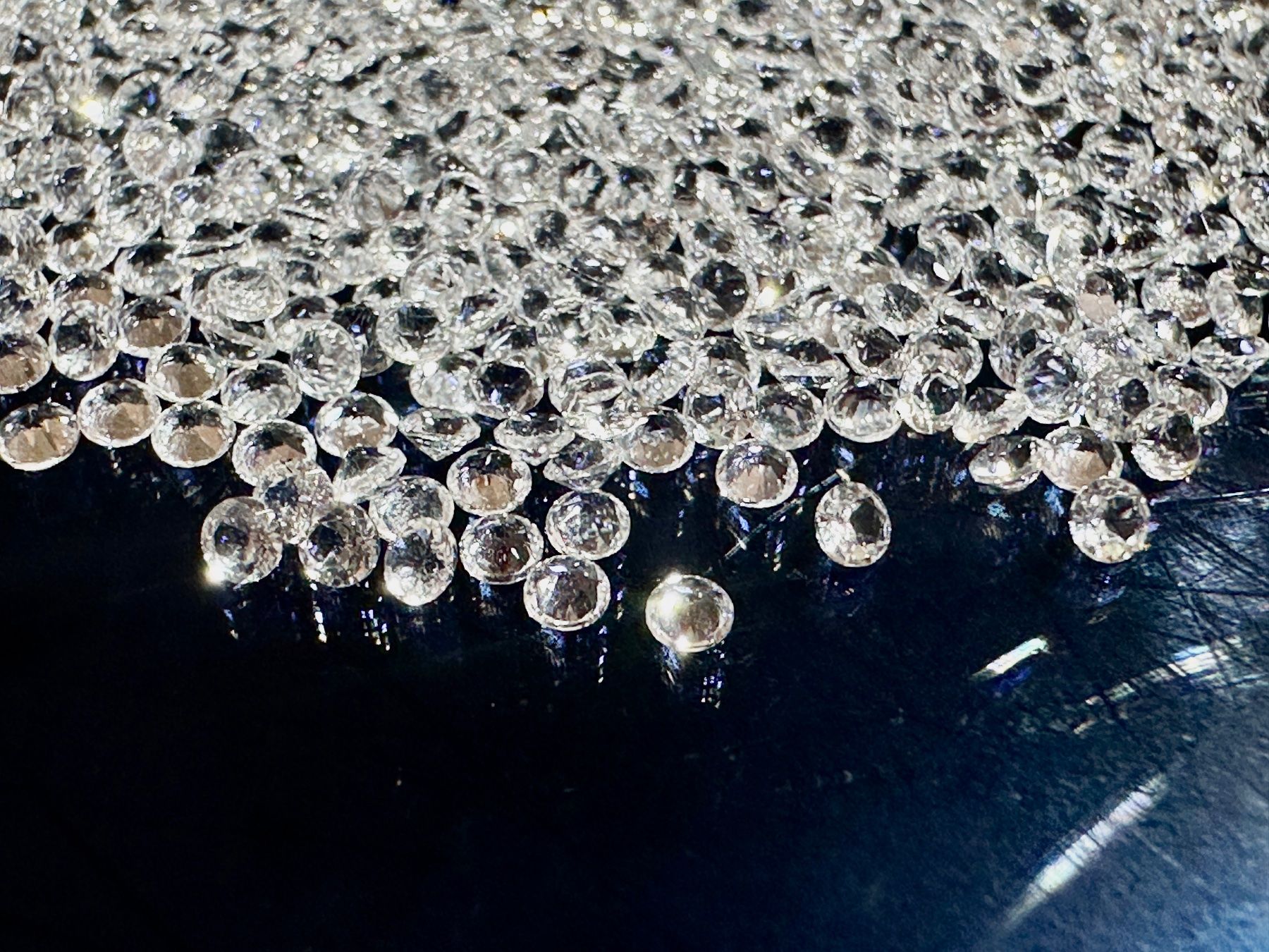 Pietre preziose: 50 St fein brillantgeschliffene White Topas-Pointer 1,5 mm – Nuovo (secondo la descrizione) da Langenthal venduto da Seelenfreunde 3