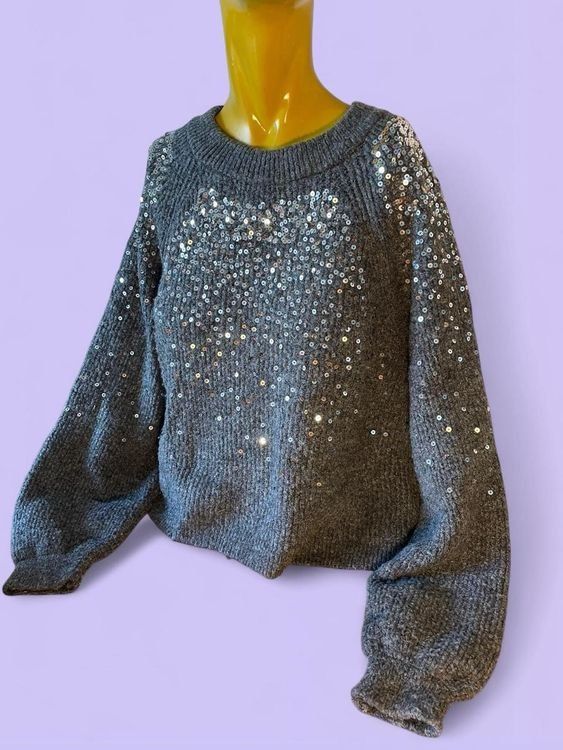 Pulls & Sweat-shirts: Pull gris à paillettes – D'occasion à Troinex par Irisglo 3