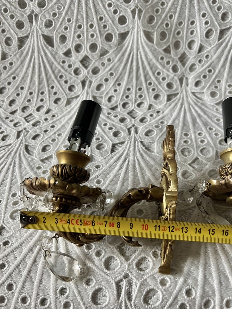 Lampade: Paar Alter Messing Wandleuchte – Usato da Frenkendorf venduto da Only1 5