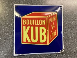 Emailschild KUB original Frankreich 30er Jahre vintage