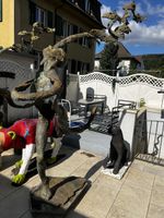 Grosse Bronzeskulptur „Homme de Poisson“ von T. Lunginovic