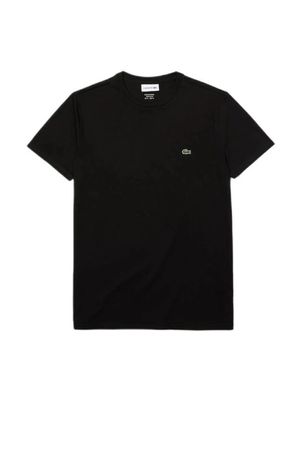 original Lacoste T-Shirt XL - rundhals, schwarz, einfarbig