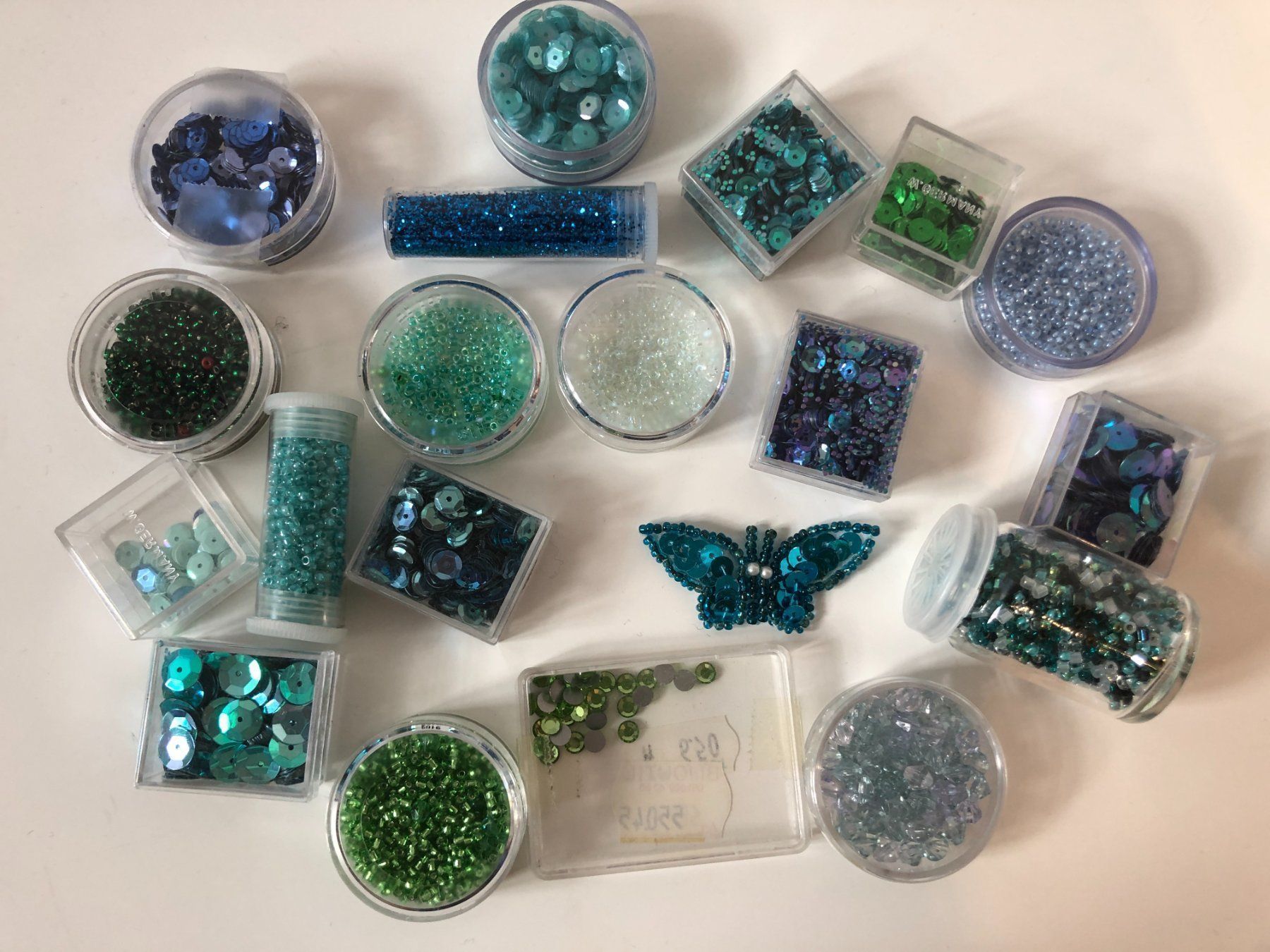 Perle (finte): BLUE Pailletten Perlen Strass Glitter – Nuovo (secondo la descrizione) da Zürich venduto da its-love