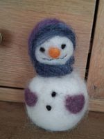 Schneemann aus Filz Dekofigur, Handarbeit