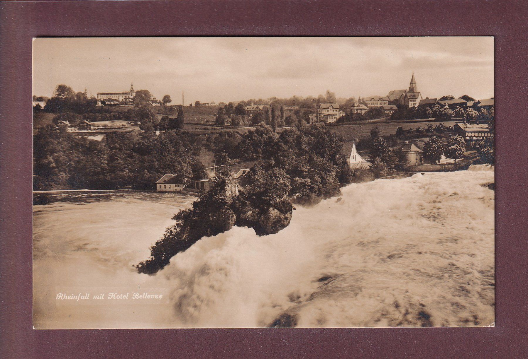 Cartoline postali: RHEINFALL - Hotel Bellevue – Usato da Pully venduto da nicecards