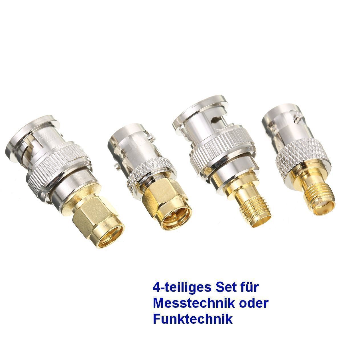 Radiocomunicazione: BNC SMA Adapter Set - 4 Stück SMA/BNC Adapter – Nuovo e nell'imballaggio originale da Zürich venduto da buyfinest 2