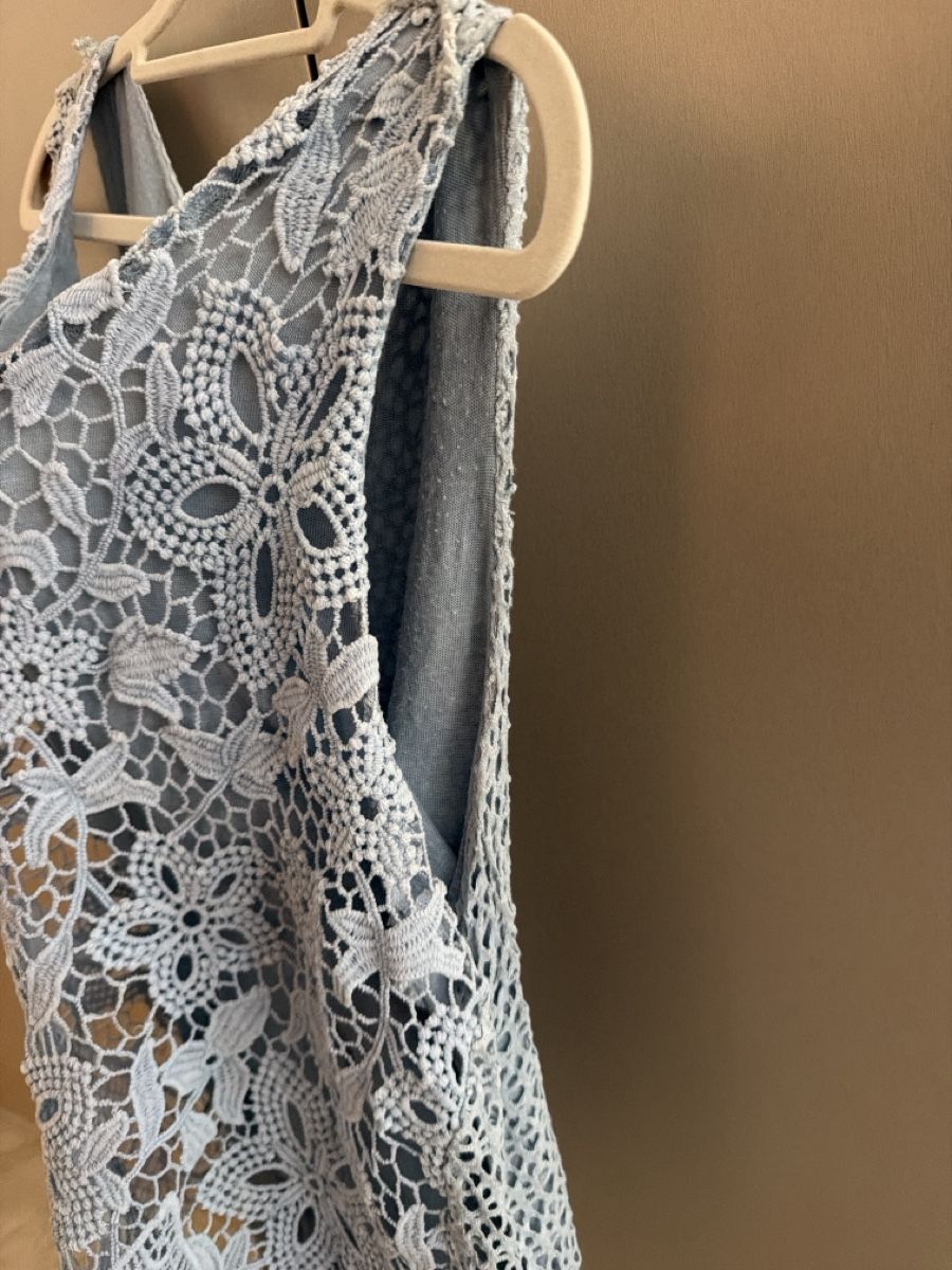 Camicette: Light Blue Summer Tank Top with Lace - Size Medium – Nuovo (secondo la descrizione) da Paradiso venduto da Ixaya.studio 3