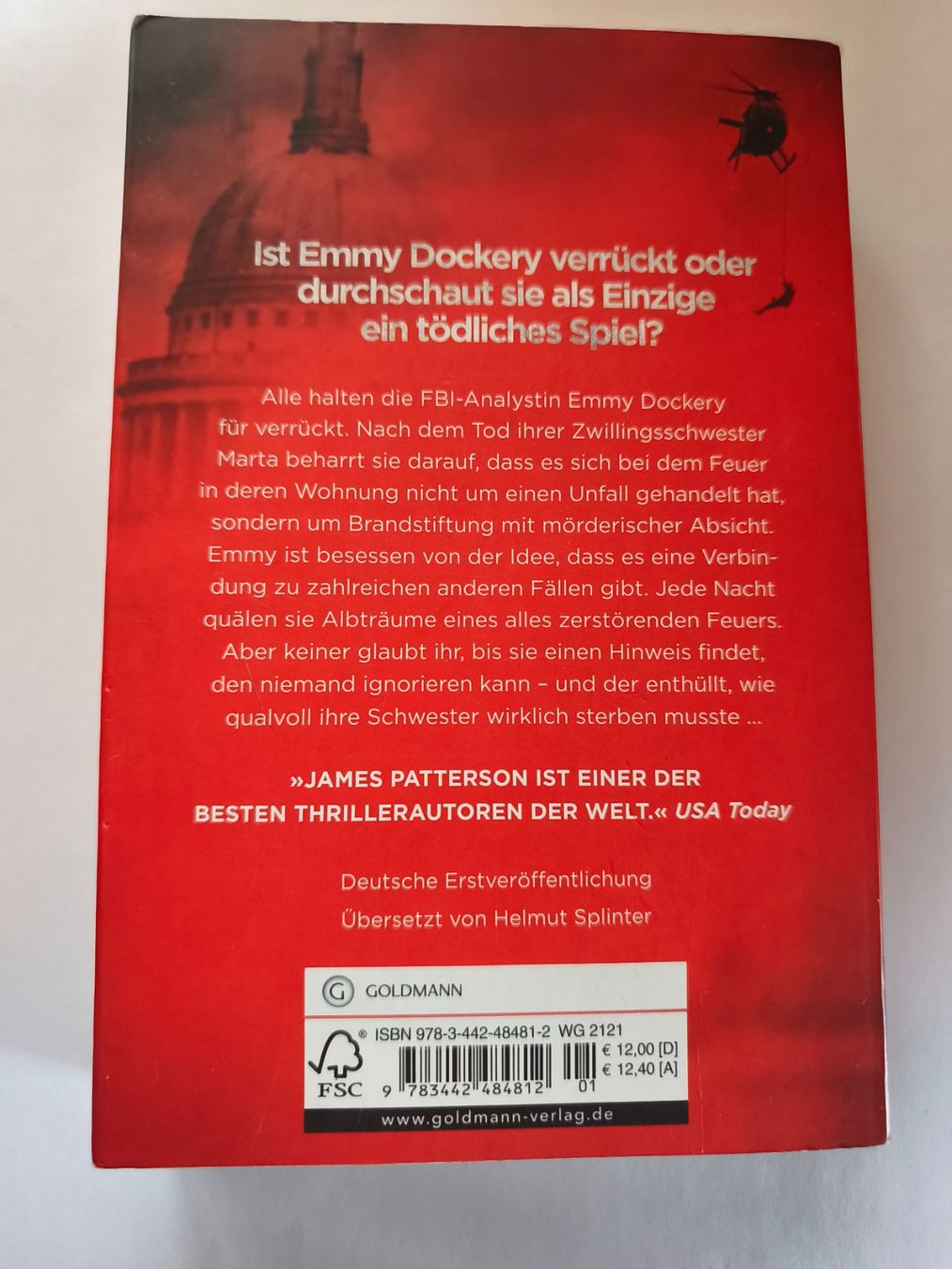 Libri: Todesflammen von James Patterson David Ellis Buch – Usato da Spiez venduto da Miryam07 1