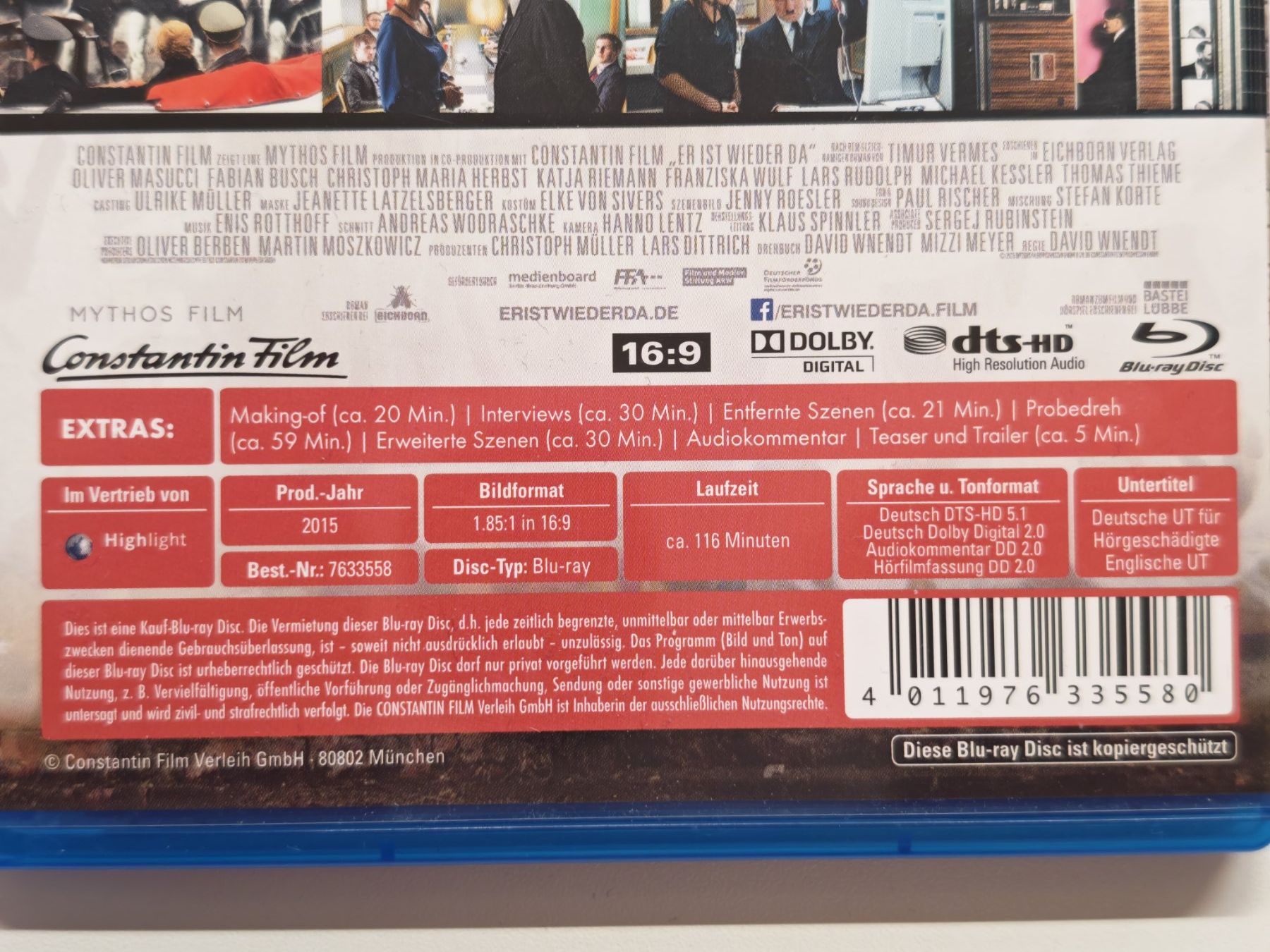 Tutti i DVDs: Er ist wieder da – Usato da Liestal venduto da Kratzilla 3