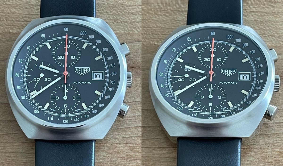 Tag Heuer Orologi: Vintage HEUER Automatic Pasadena Chrono 750.501 restauriert – Usato da Embrach venduto da Canderau 3