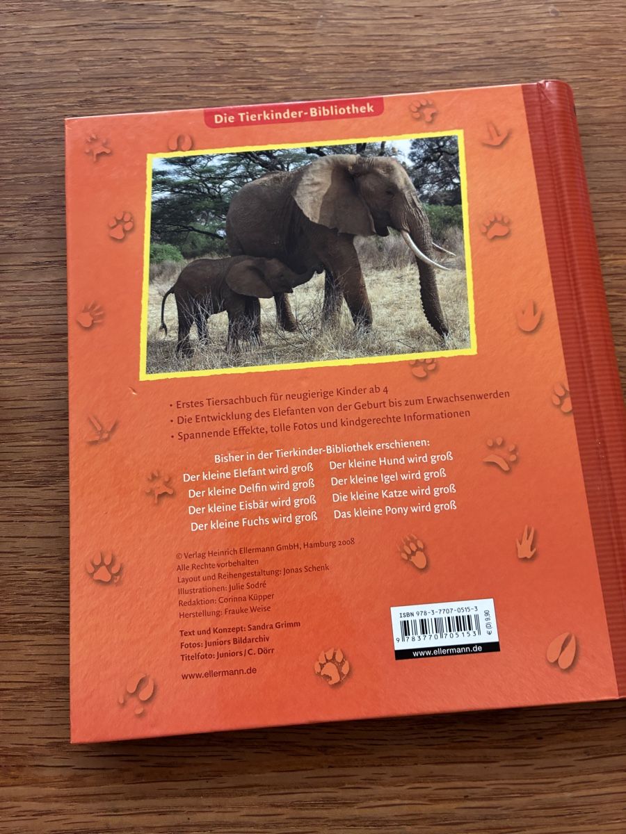 Libri: Kinderbuch Der kleine Elefant wird gross Ellermann – Usato da Wettingen venduto da ric_xm6x 7