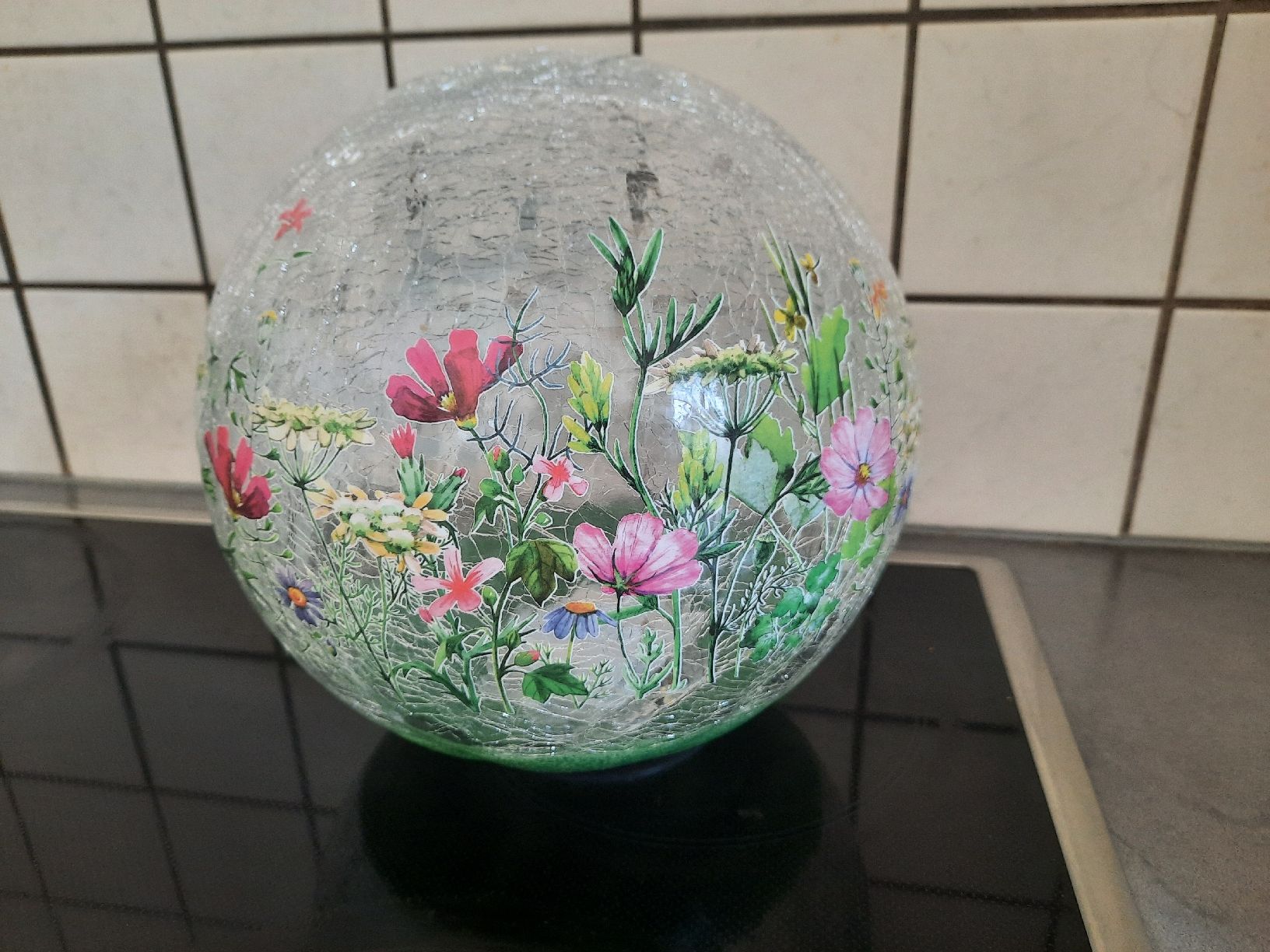 Tutte le decorazioni: SPHÈRE en VERRE CRAQUELÉ.  – Usato da Le Locle venduto da marylise01