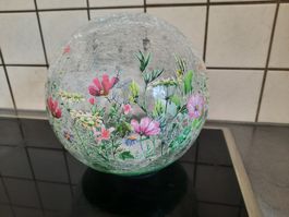 SPHÈRE en VERRE CRAQUELÉ. 