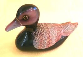 Vintage Deko-Ente handbemalt – Hochglanz Lack-OptiL'EAU VIVE