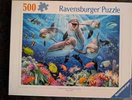 Ravensburger Puzzle, 500 Teile, Delfine - Badespass garantie
