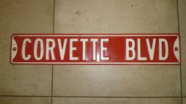 Schild Corvette Emailiert