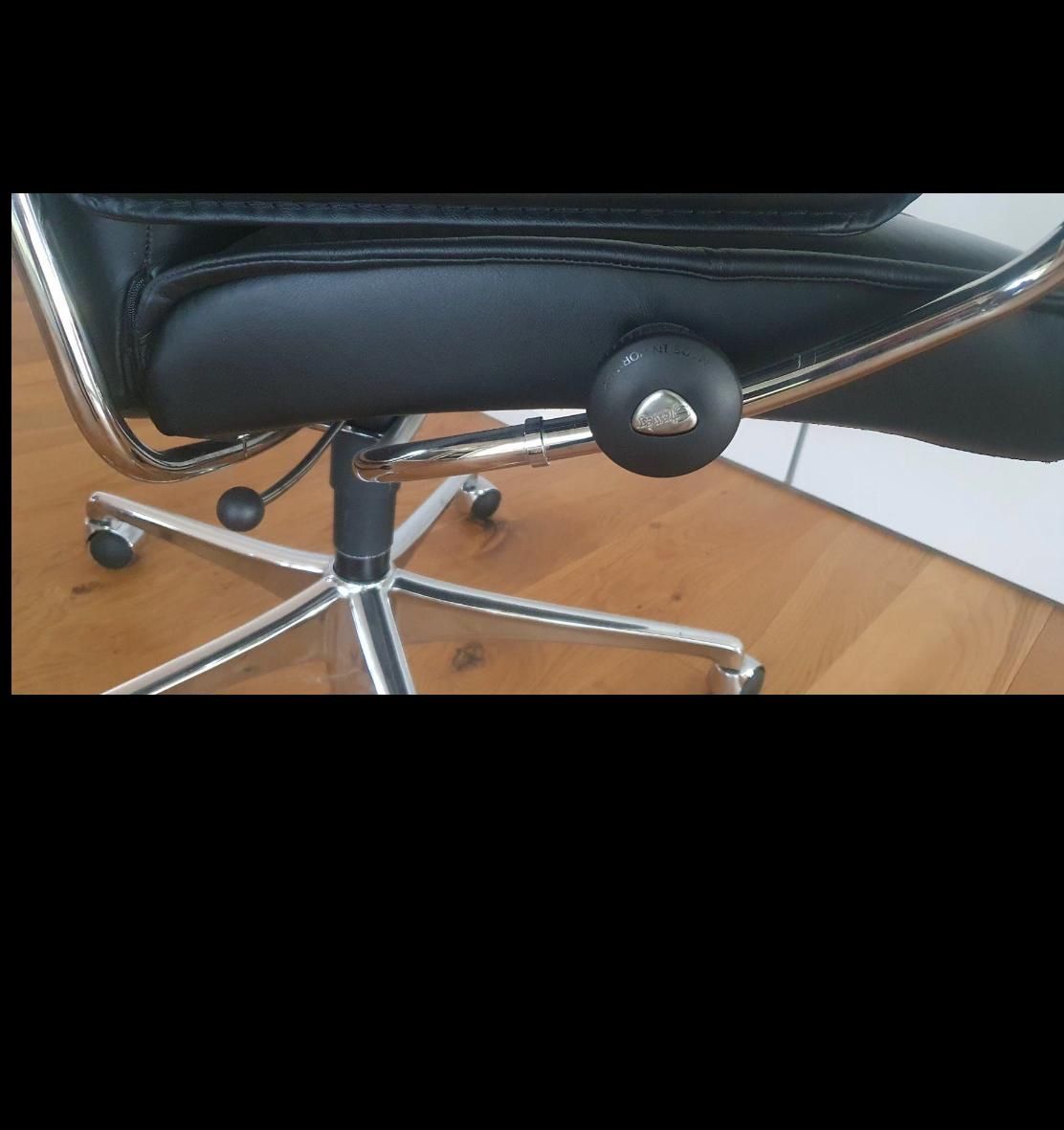 Stressless Poltrone: Stressless Bürostuhl Leder Schwarz – Usato da Heerbrugg venduto da Yumi1980 2