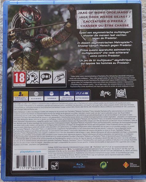 Sony Giochi: Predator Hunting Grounds (De - Nl - Fr - It)       PS-4 – Usato da St.Gallen venduto da elk2022 2