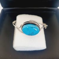 Vintage Armreif ,Armband mit Türkis Stein, 925er Silber