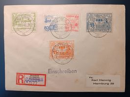 DEUTSCHLAND COTTBUS - HAMBURG EINSCHREIBEN 1946