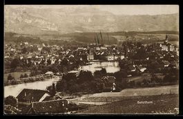 Solothurn, Stadtansicht mit Fluss, Brüc