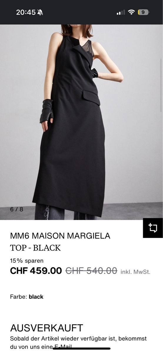 Maison Margiela Top: MM6 MAISON MARGIELA TOP - BLACK - Orginalpreis 540.- – Nuovo e nell'imballaggio originale da Zürich venduto da luxuryoutlet1 9