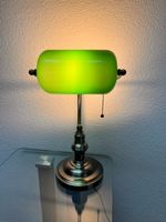 Bankerlampe - grünem Glasschirm – Vintage British Style