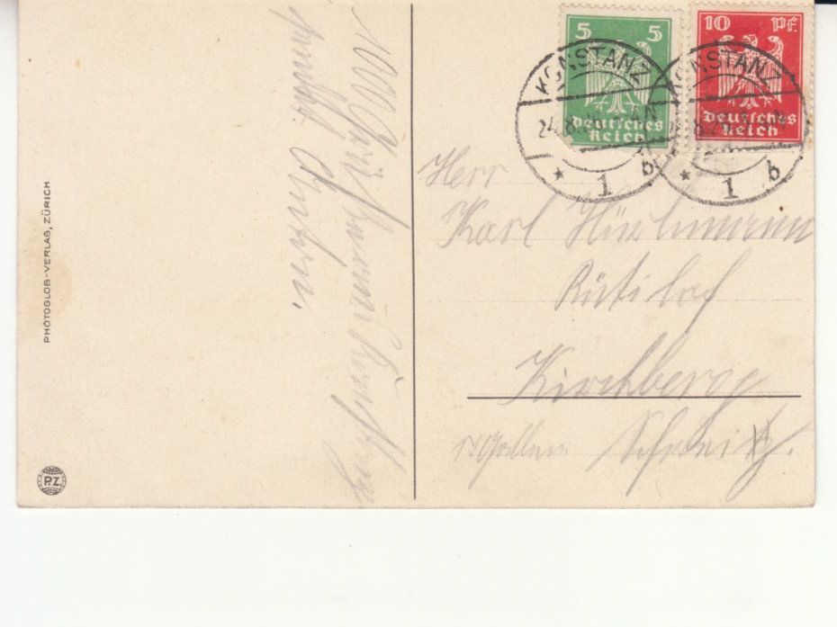 Cartoline postali: Konstanz 1926 – Usato da Bürglen TG venduto da StampGraf 1