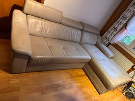 Leder Polstergarnitur Eck Sofa