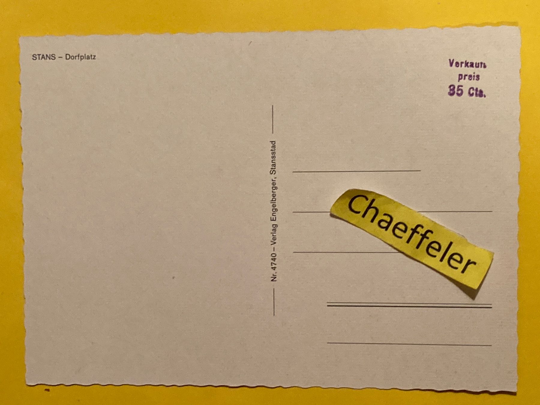 Cartes postales: Stans, Dorfplatz – D'occasion à Zürich par Chaeffeler 1
