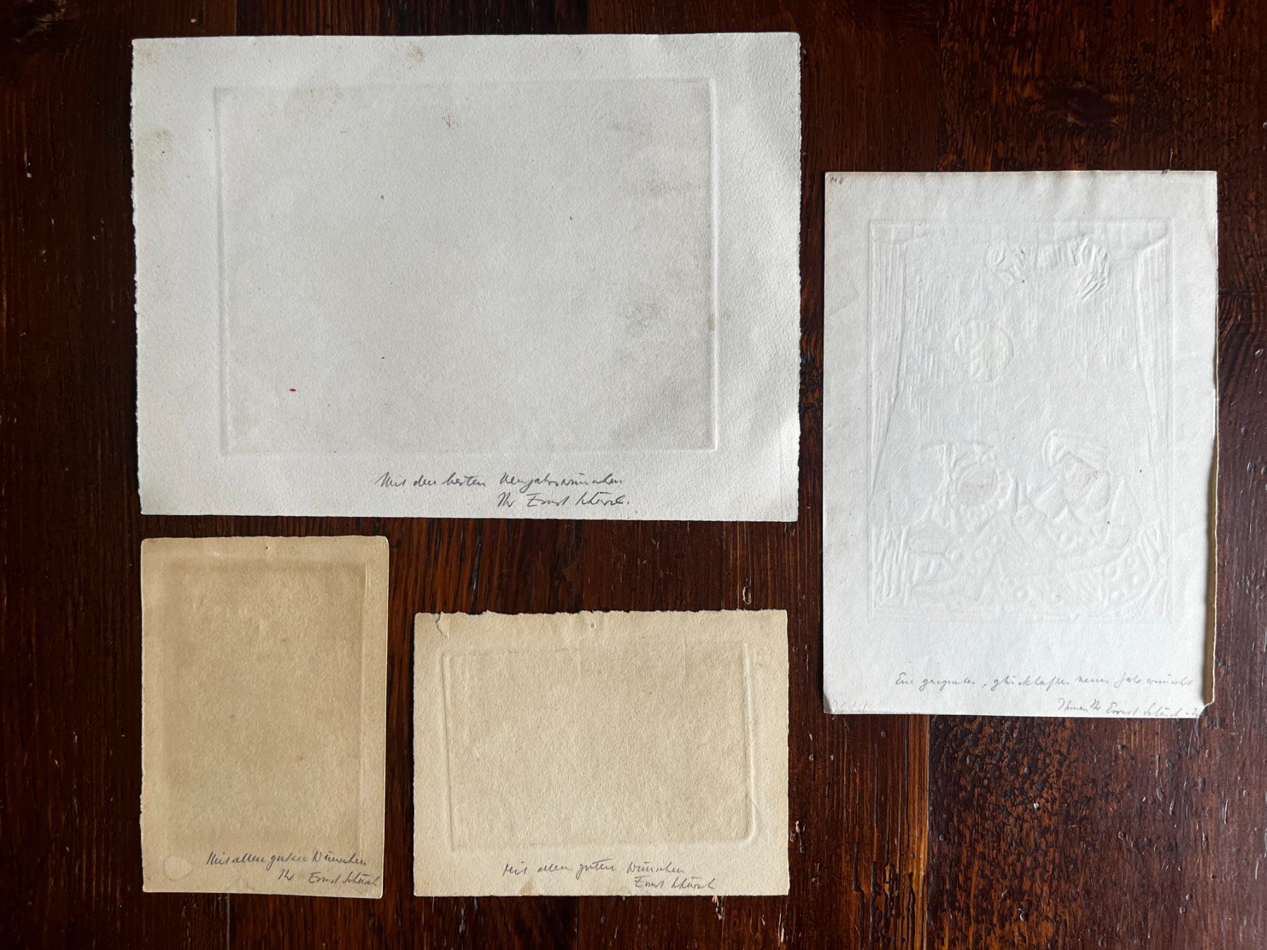 Xilografie: 4 Holzschnitte/Drucke von Ernst Schürch – Usato da Zürich venduto da Allrounders 4
