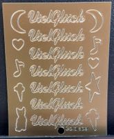 Aufkleber "Viel Glück" Gold / Neupreis 1.60