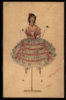 sign. Bakst: Flamenco-Puppe mit Kastagne