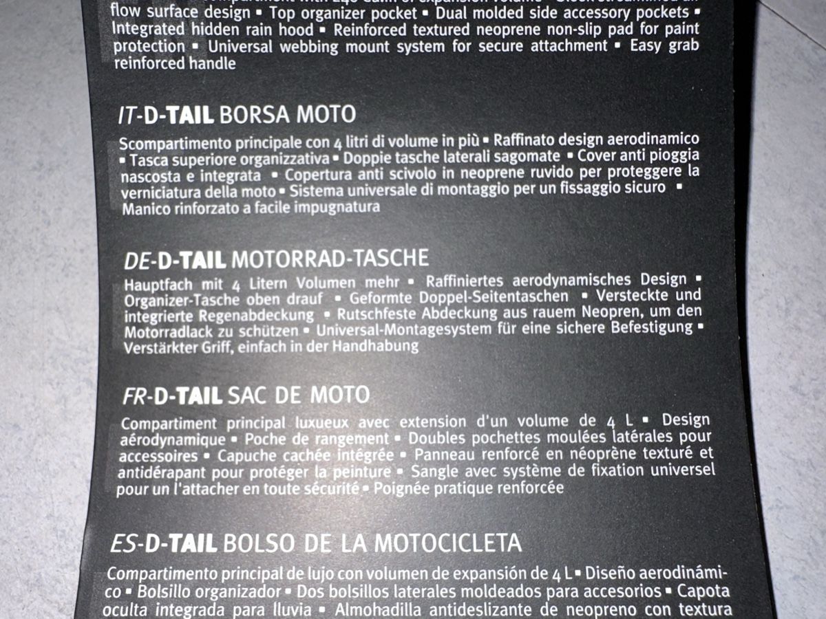 Dainese Borse: Motorrad Tasche – Nuovo e nell'imballaggio originale da Wohlen b. Bern venduto da chrige84 2