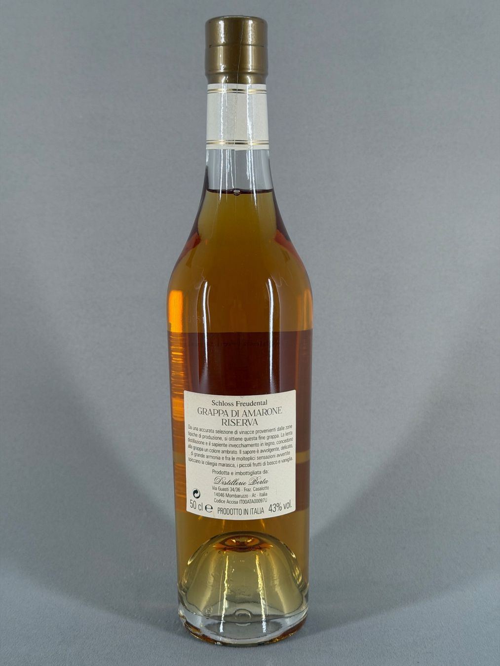 Berta Bevande alcoliche: Berta Grappa di Amarone Riserva 50cl, Schloss Freudental – Nuovo e nell'imballaggio originale da Zürich venduto da han_87fs 1